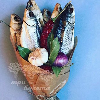 Букет с рыбой и овощами