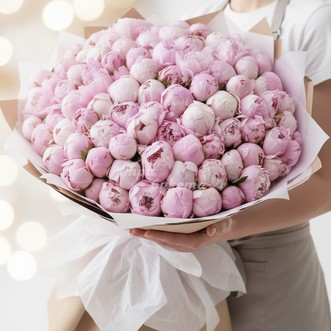 101 розовый пион в крафте